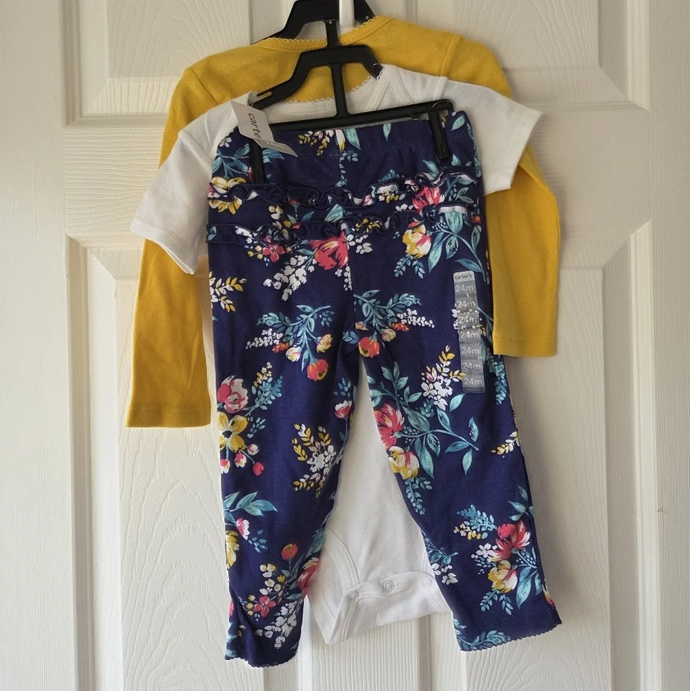 Carter's Baby Girl 24 Months 3Pc 'I love my mommy' NWT Floral
